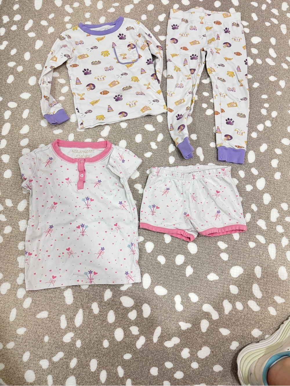 Lot of 22 Bamboo Pajamas Pima TBBC set shorts long sleeve toddler girl tee bows - Picture 3 of 16